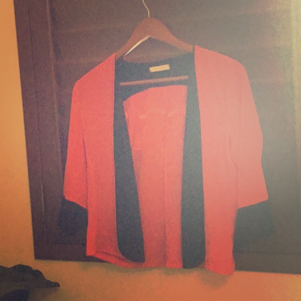 Tea n Rose red and black blouse.